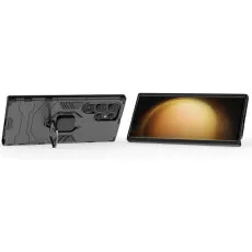 Case For Samsung S24 Ultra Square Ring Case shockproof stand cover