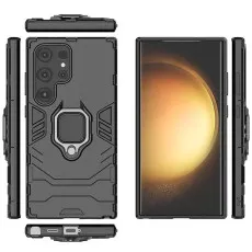 Case For Samsung S24 Ultra Square Ring Case shockproof stand cover