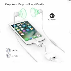 2in1 Type C Charger Adapter Splitter Audio Headphone Aux For iPhone