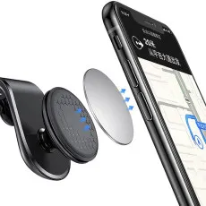 Universal Car Air Vent Phone Holder Mount L Shape Stand 360 Rotate Super Magnet