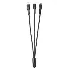 3in1 fast charging and data transmission lightning, micro and type-c cable