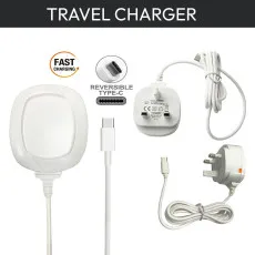 Type C 2 AMP 3 Pin Wall Plug 5V Fast Smartphones Tablet USB-C Charger -UK