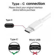 Type C 2 AMP 3 Pin Wall Plug 5V Fast Smartphones Tablet USB-C Charger -UK
