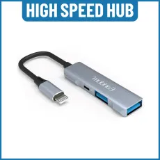 3 In 1 USB OTG Hub Adapter 3.0 Port Fast Charging Hub For iPhone iPad MacBook UK