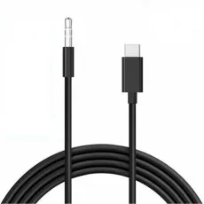 Type c aux male cable black