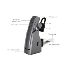 Wireless Bluetooth Earpiece Noise Canceling Car Air Vent Holder