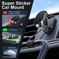 For Car Metal Folding Car Phone Holder Dashboard Mount 360° Rotation Stand UK
