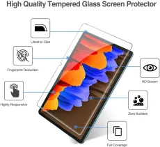 Samsung Galaxy Tab S7 Plus Screen Protector UK 2020, 12.4 inches Tempered Glass SM-T970/T976 Compatible,9H Hardness Crystal Clear (2-Pack)