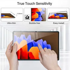 Samsung Galaxy Tab S7 Plus Screen Protector UK 2020, 12.4 inches Tempered Glass SM-T970/T976 Compatible,9H Hardness Crystal Clear (2-Pack)