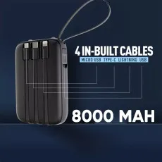 8000mAh Power Bank Best Portable Fast Phones Charger Power Bank Fits For All Phones