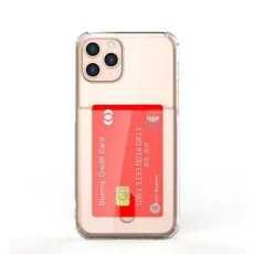 Shockproof TPU Silicone Card Holder Case Cover For iPhone 11 Pro Max