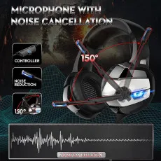 Best Gaming Headset with Microphone High-Quality Wired Headphones for PC & Laptop UK