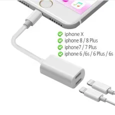 Best 2-in-1 Dual 8-Pin iPhone Adapter Audio & Charging Hub Compatible With iPhone/iPad