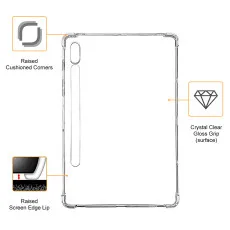 Samsung Galaxy Tab S7 FE TPU UK 12.4 inch 2021, SM-T730/T33 Crystal Clear TPU Skin Bumper Back Cover