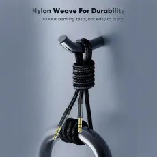 Best AUX Stereo 1.2mm Jack Male to Male Audio Extension Cable Headphone Lead UK