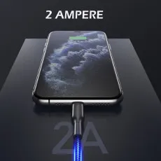 3-IN-1 2.0A Fast Charging and Data Transferring Cable USB To Type C, Micro & iPhone UK