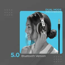 Bluetooth Running Headband Sports Headphone Built-In-Mic Aux Connectivity (Brown)