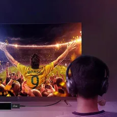 Best Wireless Headphones Mic & LED Light Noise Cancelling Voice Call Headset UK