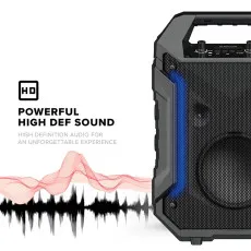 Bluetooth Karaoke Speaker with Microphone & LED Lights Portable Party Speaker