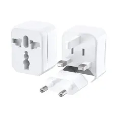 Global Travel Adapter UK EU US AU Multi-Plug Converter 3-Pin/2-Pin