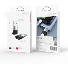 USB-C to USB-A Adapter – OTG Converter for Charging & Data Transfer, Black