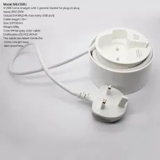 White 4 USB ports extension cord