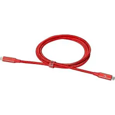Double Braided Nylon USB-C to USB-C 3.1 Gen 1 Cable - 1.8m Red Data Transfer Cable