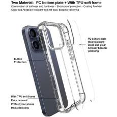 For iPhone 16 Pro Bumper Clear King Kong Case Heavy Duty Cover