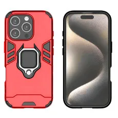 Armor Back Ring Case For iPhone 16 Pro