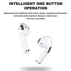 Bluetooth Earpods with Noise Cancelling Microphone True Wireless Earbuds, Compatible with Android iOS, White
