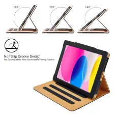 iPad 2022 Leather Case 10th Generation Soft Genuine Leather Cover A2757, A2777