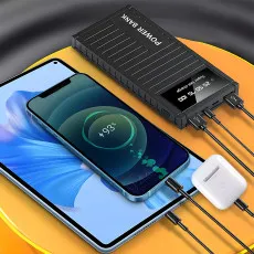 Portable Power Bank 12000mAh with Dual USB Ports & LCD Display