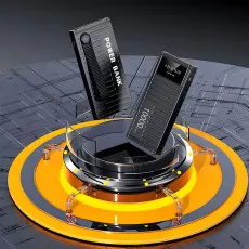 Portable Power Bank 12000mAh with Dual USB Ports & LCD Display