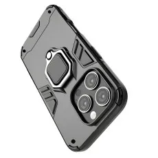 For iPhone 16 Pro Shockproof High Quality Ring Case Cover