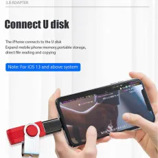 iPhone OTG USB 3.0 to 8-Pin Adapter for iPhone & iPad - Fast Data Transfer & Charging