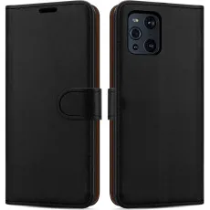 Oppo Find X3 (2021) leather wallet case.