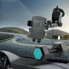 Universal Car Phone Holder with 360° Rotation Adjustable Telescopic In Car Dashboard Phone Mount