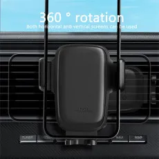 Universal 360 Rotate Wireless Charging Car Mount: Automatic Clamping Dashboard, Windshield, and Air Vent Holder