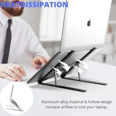 Adjustable Aluminum Laptop Stand for Ergonomic Height - Universal Fit