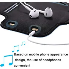 Waterproof Running Phone Armband, Outdoor Sports Holder, Sky-Blue