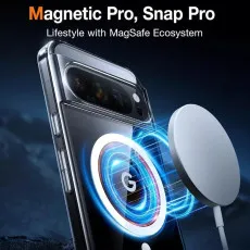 Shockproof Gel Case for Google Pixel 9 – Clear Silicone Phone Cover with MagSafe Compatibility