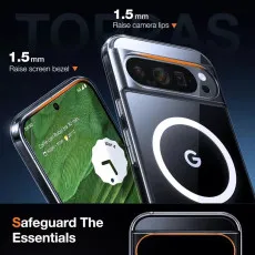 Shockproof Gel Case for Google Pixel 9 – Clear Silicone Phone Cover with MagSafe Compatibility