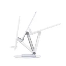 Adjustable 360° Rotating Metal Phone Holder – Non-Slip Desk Stand