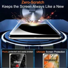 2 Pack Screen Protector for Google Pixel 9 Pro Fold, Anti-Spy Film + 2 Pack Tempered Glass Back & Camera Lens Protector