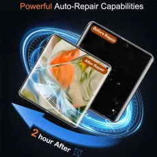 2 Pack Screen Protector for Google Pixel 9 Pro Fold, Anti-Spy Film + 2 Pack Tempered Glass Back & Camera Lens Protector