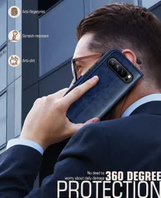 Google Pixel 9 & Pixel 9 Pro Wallet Case - PU Leather Flip Folio with Card Holders - Blue