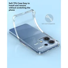 Clear TPU Case for Redmi Note 13 4G | Military-Grade Shockproof Protection | Soft Cover with Reinforced Corners