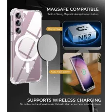 Shockproof Samsung Galaxy S23 Plus Case - Hybrid Bumper Cover with Magsafe & Airbag Corners