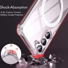 Shockproof Samsung Galaxy S23 Plus Case - Hybrid Bumper Cover with Magsafe & Airbag Corners