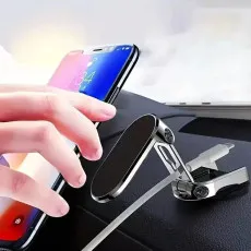 360° Rotating Universal Magnetic Car Phone Holder - Strong Dashboard Mount for iPhone, Samsung & More